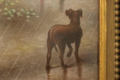 Lot 60 - A 19TH CENTURY FRAMED BERLIN PAINTED PORCELAIN PLAQUE