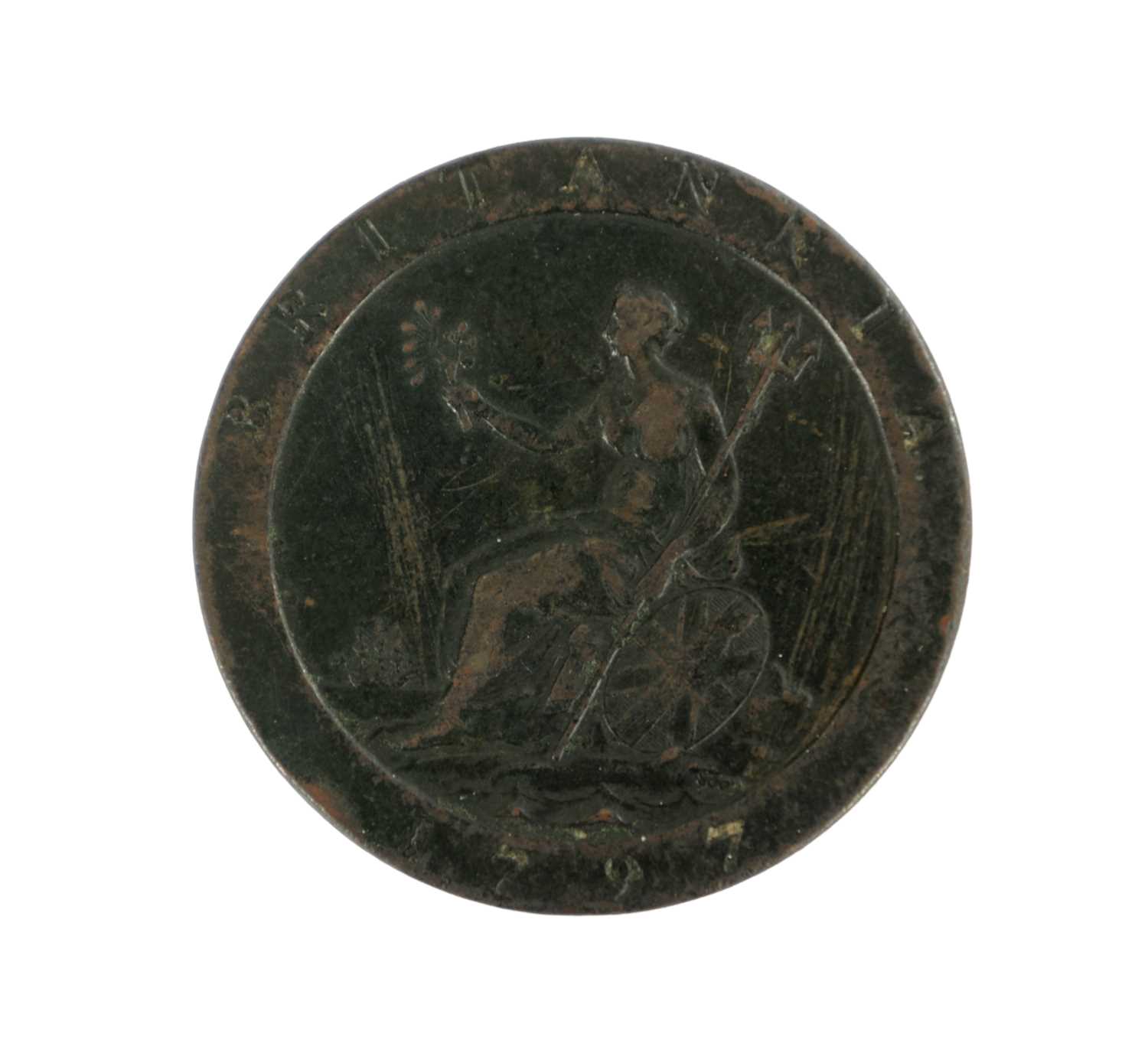Lot 302 - A GEORGE III CARTWHEEL TYPE TWO PENCE PIECE COIN