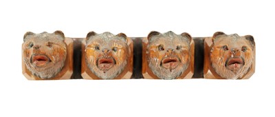 Lot 816 - A 19TH CENTURY BLACK FOREST BEAR PIPE RACK