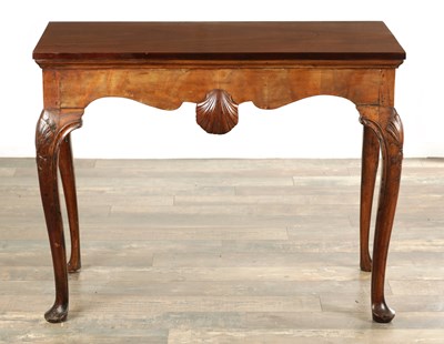 Lot 1505 - A GEORGE III MAHOGANY SIDE TABLE POSSIBLY IRISH