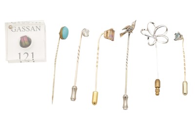 Lot 329 - A COLLECTION OF SIX PIN BROOCHES