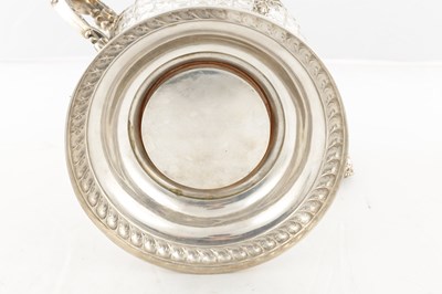 Lot 152 - A CONTINENTAL SILVER MOUNTED CUT GLASS TWIN-HANDLED PUNCH BOWL