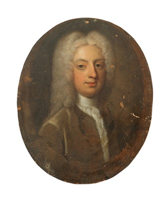 Lot 726 - AN EARLY 18TH CENTURY OIL PORTRAIT ON COPPER