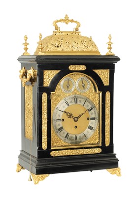 Lot 1420 - FREDERICK DENT, LONDON. A LATE 19TH CENTURY TRIPLE FUSEE QUARTER CHIMING BRACKET CLOCK