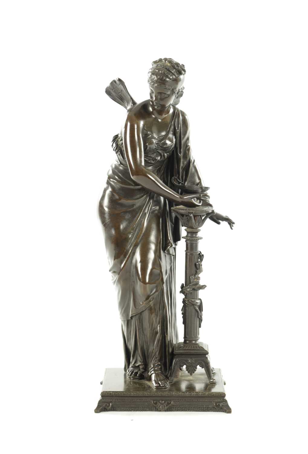 Lot 1054 - ATT. ETIENNE HENRI DUMAIGE (FRENCH, 1830-1888) A LATE 19TH CENTURY PATINATED BRONZE SCULPTURE
