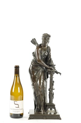Lot 1054 - ATT. ETIENNE HENRI DUMAIGE (FRENCH, 1830-1888) A LATE 19TH CENTURY PATINATED BRONZE SCULPTURE