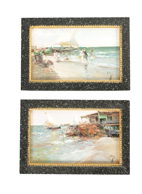 Lot 662 - JOSE LUIS CHECA GALINDO (SPANISH, b.1950) A PAIR OF OILS ON BOARD