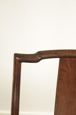 Lot 494 - A SET OF THREE 19TH CENTURY CHINESE HARDWOOD SIDE CHAIRS