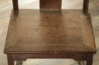 Lot 494 - A SET OF THREE 19TH CENTURY CHINESE HARDWOOD SIDE CHAIRS