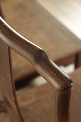 Lot 494 - A SET OF THREE 19TH CENTURY CHINESE HARDWOOD SIDE CHAIRS