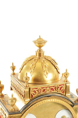 Lot 1392 - GEORGE PRIOR, LONDON. A SMALL AND FINE GEORGE III ORMOLU CASED MUSICAL BRACKET CLOCK