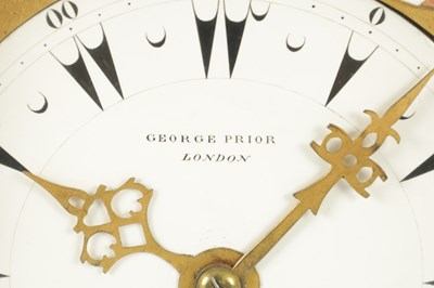 Lot 1392 - GEORGE PRIOR, LONDON. A SMALL AND FINE GEORGE III ORMOLU CASED MUSICAL BRACKET CLOCK