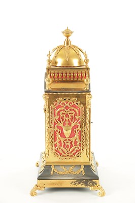 Lot 1392 - GEORGE PRIOR, LONDON. A SMALL AND FINE GEORGE III ORMOLU CASED MUSICAL BRACKET CLOCK