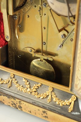 Lot 1392 - GEORGE PRIOR, LONDON. A SMALL AND FINE GEORGE III ORMOLU CASED MUSICAL BRACKET CLOCK