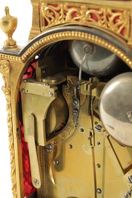 Lot 1392 - GEORGE PRIOR, LONDON. A SMALL AND FINE GEORGE III ORMOLU CASED MUSICAL BRACKET CLOCK