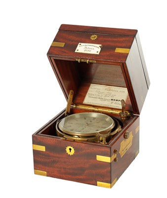 Lot 1428 - U.F.P. SACKMANN & SOHN, ALTONA. NO. 2580. A 19TH CENTURY GERMAN TWO-DAY MARINE CHRONOMETER
