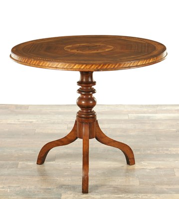 Lot 1565 - A 19TH CENTURY ITALIAN SORENTO INLAID TILT TOP TABLE