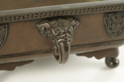 Lot 417 - A JAPANESE BRONZE MEIJI PERIOD BONSAI JARDINIERE STAND