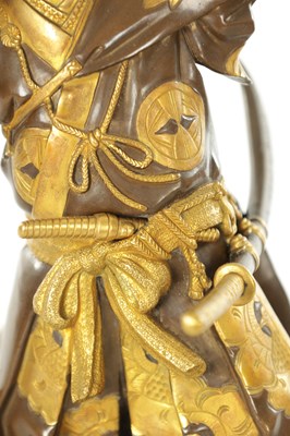 Lot 426 - A CASED JAPANESE MEIJI PERIOD BRONZE AND MIXED METAL MIYAO FIGURE