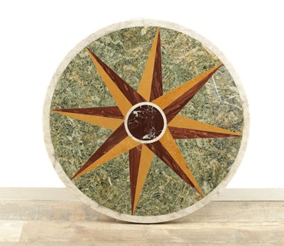 Lot 1554 - A 20TH CENTURY INLAID MARBLE TABLE TOP