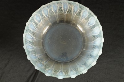 Lot 5 - A RENE LALIQUE OPALESCENT BLUE STAINED 'PERRUCHES' BOWL
