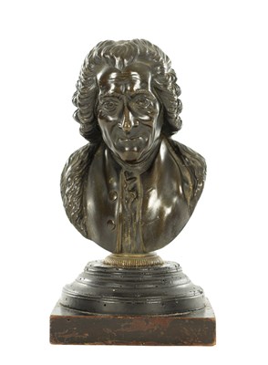 Lot 1149 - AN 18TH CENTURY BRONZE BUST