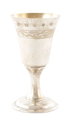 Lot 160 - A LATE 20TH CENTURY ELIZABETHAN STYLE SILVER GOBLET