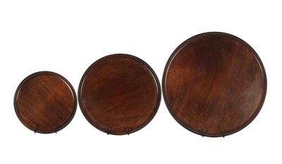 Lot 769 - A COLLECTION OF THREE GEORGE III MAHOGANY TRAYS