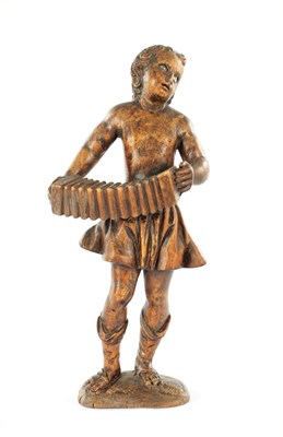 Lot 807 - A LATE 18TH/EARLY 19TH CENTURY CARVED WALNUT CONTINENTAL FIGURE