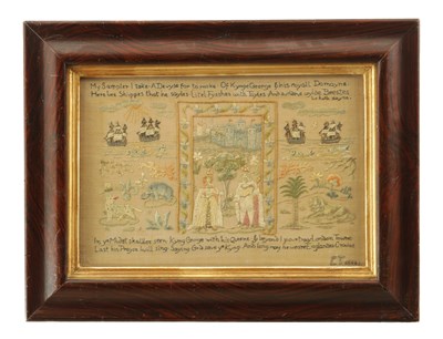 Lot 664 - A FINE GEORGE III NEEDLEWORK SAMPLER