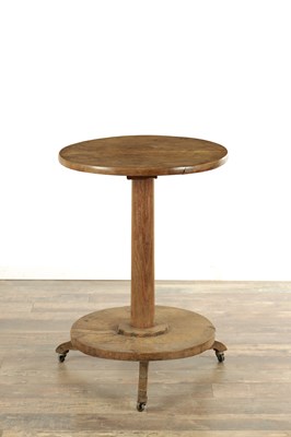 Lot 1636 - AN 18TH CENTURY VERNACULAR FIGURED SYCAMORE CIRCULAR TABLE