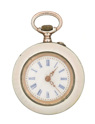 Lot 1203 - AN EARLY 20TH CENTURY SILVER GILT AND ENAMEL FOB WATCH