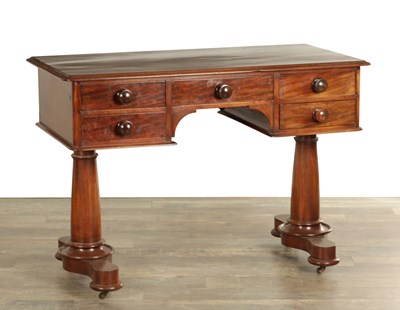 Lot 1593 - A 19TH CENTURY MAHOGANY DESK