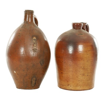 Lot 35 - A 17TH CENTURY STONEWARE BELLARMINE AND A 19TH CENTURY STONEWARE ALE JUG