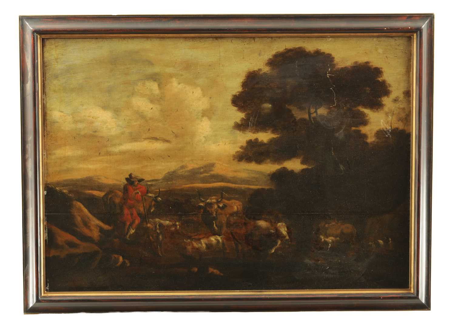 Lot 744 - A LATE 18TH/ EARLY 19TH CENTURY OIL ON BOARD
