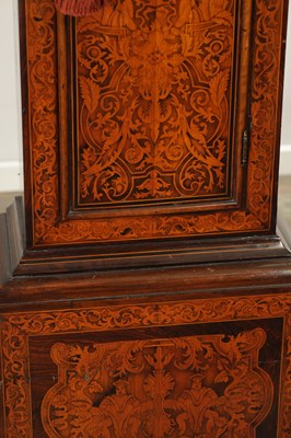 Lot 1274 - FROMANTEEL & CLARKE. AN EARLY 18TH CENTURY MONTH DURATION MARQUETRY LONGCASE CLOCK