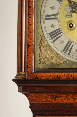 Lot 1274 - FROMANTEEL & CLARKE. AN EARLY 18TH CENTURY MONTH DURATION MARQUETRY LONGCASE CLOCK