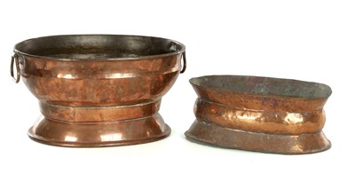 Lot 988 - TWO 18TH CENTURY COPPER WINE COOLERS/JARDINERES