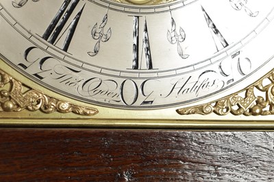 Lot 1271 - THOMAS OGDEN, HALIFAX. AN 18TH CENTURY FIGURED MAHOGANY LONGCASE CLOCK