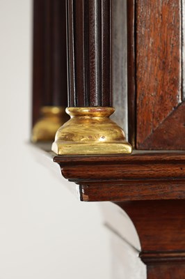 Lot 1271 - THOMAS OGDEN, HALIFAX. AN 18TH CENTURY FIGURED MAHOGANY LONGCASE CLOCK
