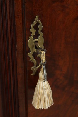 Lot 1271 - THOMAS OGDEN, HALIFAX. AN 18TH CENTURY FIGURED MAHOGANY LONGCASE CLOCK