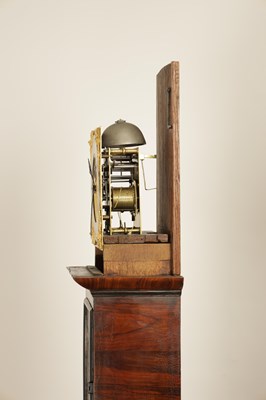 Lot 1399 - HENRY JONES IN YE TEMPLE. A FINE WILLIAM AND MARY PANELLED MARQUETRY OYSTER VENEERED 10" LONGCASE CLOCK