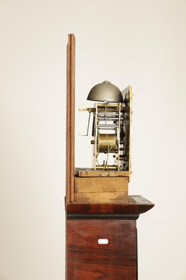 Lot 1399 - HENRY JONES IN YE TEMPLE. A FINE WILLIAM AND MARY PANELLED MARQUETRY OYSTER VENEERED 10" LONGCASE CLOCK