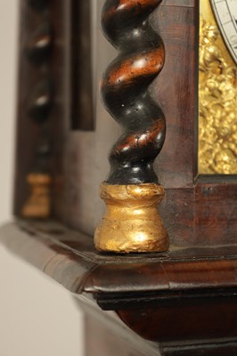 Lot 1399 - HENRY JONES IN YE TEMPLE. A FINE WILLIAM AND MARY PANELLED MARQUETRY OYSTER VENEERED 10" LONGCASE CLOCK