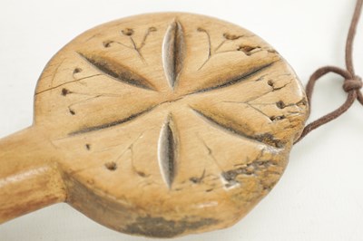 Lot 776 - A 19TH CENTURY WELSH BUTTER SCOOP