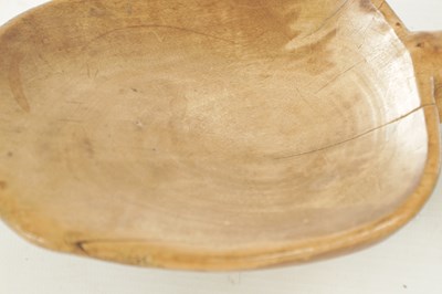 Lot 776 - A 19TH CENTURY WELSH BUTTER SCOOP