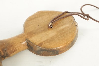 Lot 776 - A 19TH CENTURY WELSH BUTTER SCOOP