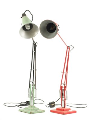 Lot 1151 - A MID 20TH CENTURY PAIR OF PAINTED METAL ANGLEPOISE LAMPS