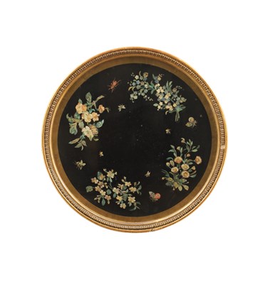 Lot 911 - A LATE 19TH CENTURY IRISH HANGING MOASIC PAPER AND SLATE PLAQUE ENTITLED ON REVERSE "FLORENTINE MOASIC"