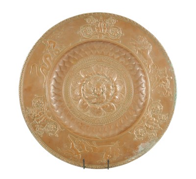 Lot 1070 - A 19TH CENTURY BRONZE CONTINENTAL ALMS DISH